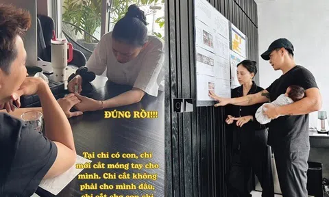 Ngô Thanh Vân 46 tuổi chăm con sơ sinh quá kĩ: Tự cắt móng tay cho khách đến thăm bé, dán quy định kín phòng