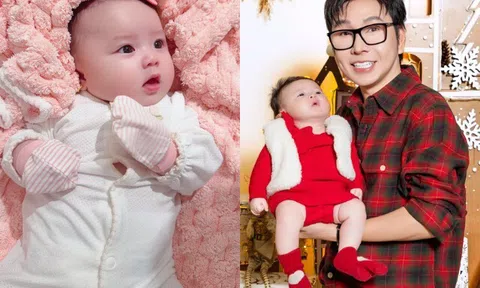 NSƯT Vũ Luân "tan chảy" ngắm con gái sinh với Phương Lê, hạnh phúc khi nghe em bé 3 tháng tuổi gọi "ba ba"