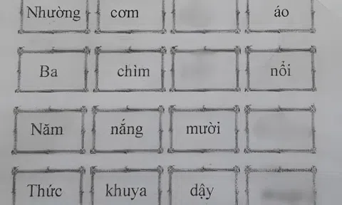 Cô giáo giao bài tập tiếng Việt điền thành ngữ “Nhường cơm… Ba chìm…”, học sinh đưa ra loạt đáp án không ai ngờ