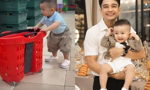 Con trai Vân Trang 1 tuổi đã được bố cho tập huấn lấy kinh nghiệm, quý tử "ngậm thìa vàng" nay giống hệt bố