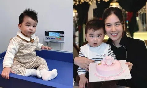 Con trai Mai Ngọc mới 9 tháng tuổi đã ra dáng người lớn không khóc khi tiêm, nữ MC ăn mừng khi quý tử mọc răng