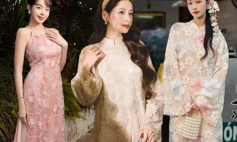 Chưa biết mua áo dài Tết kiểu gì, chị em tham khảo loạt mẫu nâng tông da lại tôn dáng từ các mỹ nhân Việt