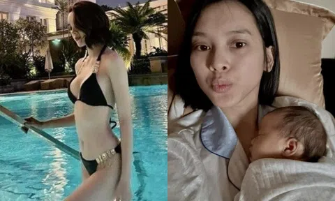 Sau sinh con cho chồng mới thiếu gia, Quỳnh Lương làm mẹ sướng, lần đầu nhắc về mẹ chồng miền Tây