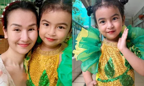 Con gái Võ Hạ Trâm diễn văn nghệ được trang điểm lung linh, là "bản sao" của bố Ấn Độ nay "nhả nét" giống mẹ