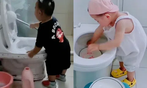 Cười té ghế với loạt cảnh các mầm non nhí nhiệt tình giúp bố mẹ dọn nhà đón Tết