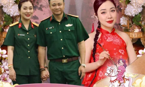 Nữ Thiếu tá đứng sau thành công của Giám đốc Nhà hát chèo Tự Long: "Ngày Tết, anh Long nấu món vợ thích, giành chơi với con”