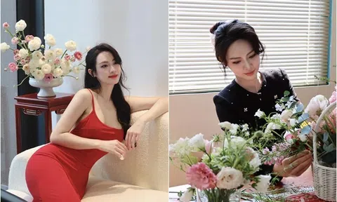 Bạn gái mới của thiếu gia Đức Phạm quyến rũ cắm hoa, khéo chẳng kém các "phu nhân hào môn"