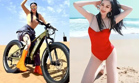 Hoa hậu 3 đời chồng thả dáng gây sốt tại Phú Quốc: Đẻ 3 lần vẫn mơn mởn, U60 muốn bầu tiếp với chồng trẻ