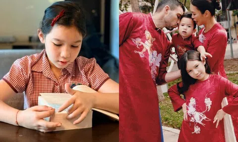 Siêu mẫu Hà Anh nể phục con gái lai Tây vì đọc toàn sách dày cộp, chăm chỉ học tiếng Việt khiến mẹ mong chờ