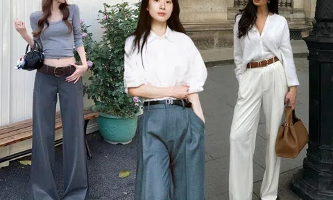 Không chỉ quần ống rộng, kiểu quần này cũng là “chân ái” mặc quanh năm của nàng công sở, dáng nào mặc cũng đẹp
