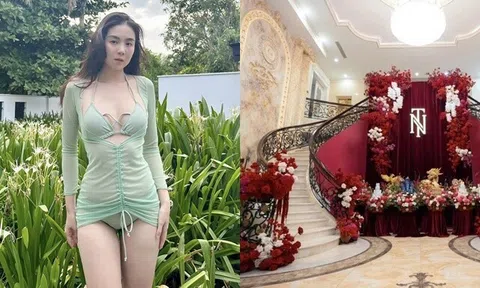 MC Đài truyền hình VN 35 tuổi sinh con cùng chồng đại gia, bỉm sữa sướng trong biệt thự lung linh như lâu đài ở Bắc Ninh