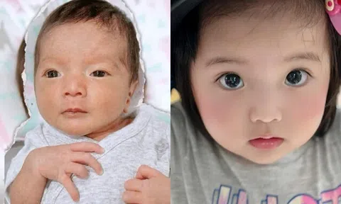 Con gái Viện trưởng Viện Văn hóa Nghệ thuật chào đời nặng hơn 2 kg, giờ bụ bẫm, da trắng, mắt to, mũi cao xinh như thiên thần