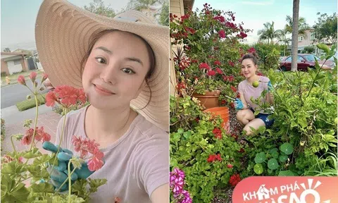 Không chỉ có nhiều nhà rộng ở Việt Nam, Vy Oanh sang Mỹ sống trong cơ ngơi có khu vườn tuyệt đẹp