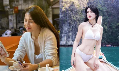 Mỹ nhân Vbiz bị chụp lén khi ngồi ăn vẫn đẹp bất chấp, tuổi U45 an yên bên tình mới