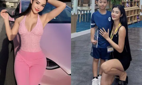 Hoa hậu "ăn chơi" nhất Việt Nam sang Mỹ làm nghề phun xăm, đi họp phụ huynh mà trẻ như chị của con