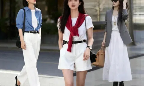 Chỉ cần một chiếc áo thun trắng trong tủ đồ, tôi phối ra gần chục kiểu sành điệu khiến ai cũng xin công thức