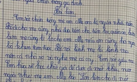 Bé học sinh viết văn kể về người mẹ nhiều tiền rồi tiết lộ luôn mọi chuyện trong nhà, đoạn kết khiến CĐM cười xỉu