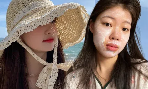Thoa kem chống nắng, chị em áp dụng công thức "2 trước - 3 sau" vừa chặn tia UV vừa giữ collagen