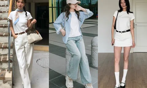 Cùng diện áo thun trắng, người sành thời trang luôn ghi nhớ mẹo này để không bao giờ trông nhàm chán