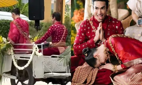 Đám cưới Nadech - Yaya rước dâu bằng xe "độc lạ", chú rể thề: "Nếu ngoại tình, nguyện đau bụng không kịp vào nhà vệ sinh"