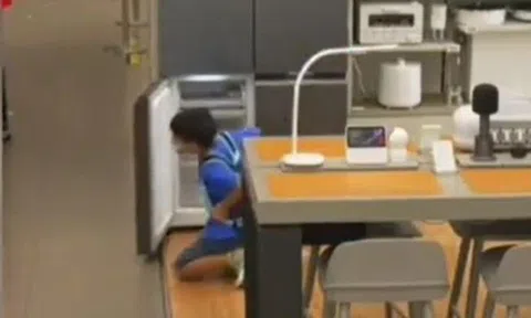 Bé trai tiểu học cố tình giấu vở bài tập vào tủ lạnh ở TTTM để "tiêu huỷ" khiến dân tình "cười ra nước mắt"