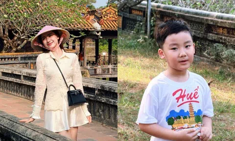 Hoà Minzy khoe loạt ảnh đưa con trai đi du lịch cùng chồng Đại uý, bức hình cuối khiến CĐM liên tục bình luận