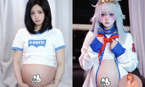 Hot girl mang bầu ở Hà Nội “biến hình” thành búp bê Nhật, tẩy trang xong xinh chấn động dù sắp vỡ chum