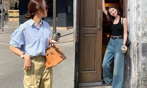 Nắng nóng oi bức, đây là kiểu áo mặc với quần ống rộng giúp bạn mát cả ngày mà vẫn sang