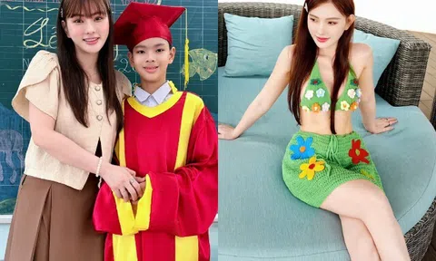Đến trường con, mẹ Việt trẻ gây chú ý vì đẹp nhất lễ tốt nghiệp, danh tính không phải bình thường