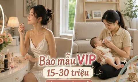 Xu hướng thuê bảo mẫu lương 15-30 triệu "ngày chăm con, đêm thức ru ngủ" của hội mẹ bỉm nhà giàu Việt sau sinh