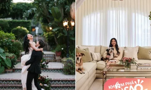 Bên trong biệt thự 2.000m2 của mỹ nhân Cần Thơ thành danh ở Hollywood cùng chồng tài tử, từng góc nhà đều đẹp như tranh