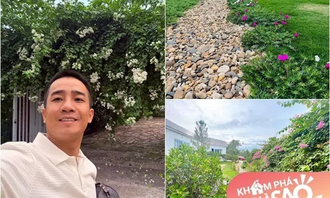 Ngôi nhà 1.000m2 đẹp như tranh vẽ của "Phó Thiên Lôi" tại Tam Đảo làm nhiều người xuýt xoa, hoa phủ đầy cổng