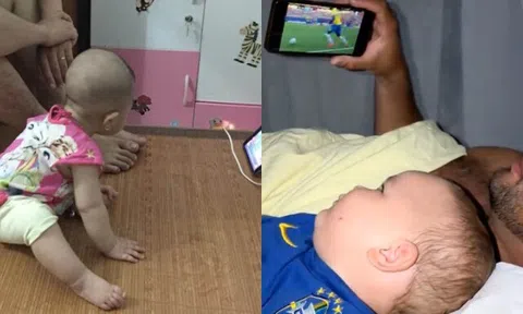 Khi World Cup gặp mùa bỉm sữa: Loạt tình huống dở khóc dở cười của các bố mẹ khi vừa xem bóng vừa chăm con