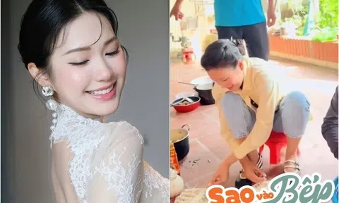 Gái xinh Hà Nộ lấy cầu thủ Việt Nam, cảnh về quê vào bếp được chị dâu quay lại hút dân mạng