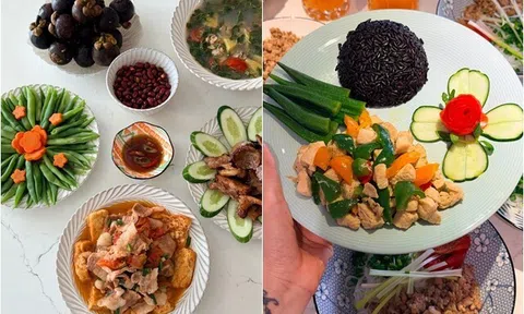 Giúp việc bao người mơ ước là đây: Vợ BTV Quốc Khánh khoe loạt mâm cơm "cô Tấm" nấu ngon đẹp đỉnh