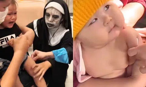 Nghỉ hè được phụ huynh đưa đi tiêm chủng, 1001 biểu cảm của "khối măng non" khiến dân tình cười ngặt nghẽo