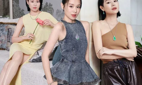 Á hậu Hồ Hạnh Nhi sở hữu bộ sưu tập ngọc phỉ thúy đáng ngưỡng mộ, càng đeo càng toát lên khí chất quý phái
