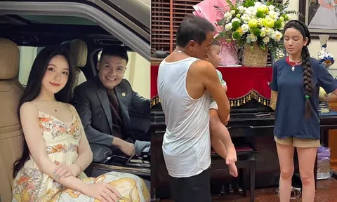 Chu Thanh Huyền phạt con nhưng ai cũng chú ý phản ứng của Quang Hải và bố chồng đứng bên cạnh