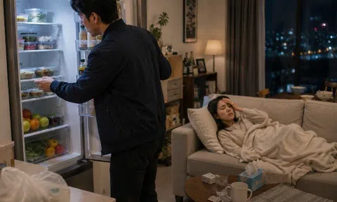 Nửa đêm mang thuốc sang cho nữ đồng nghiệp thầm thích, mở tủ lạnh nhà cô ấy, tôi chạy ngay về với vợ