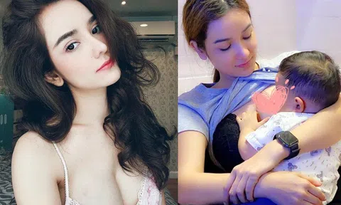 Mẹ bỉm xinh đẹp, dáng nõn nà cho con ăn khiến dân tình nức nở "Bố đứa trẻ thật hạnh phúc!"