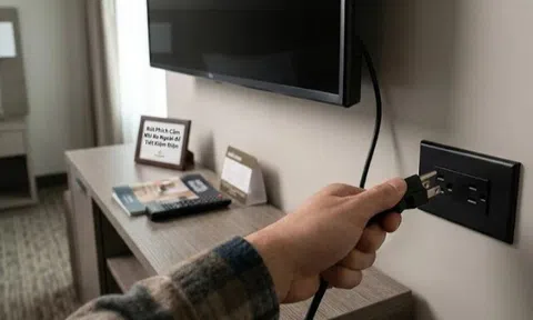 Tại sao người dọn phòng khuyên rút phích cắm TV ngay sau khi nhận phòng khách sạn? Hóa ra đây là lý do