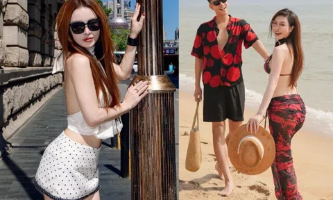 Mỹ nhân Hà Nội 35 tuổi đẻ con cho cựu cầu thủ 1m86, làm mẹ 3 con đẹp nõn nà, đường cong "vạn người mê"