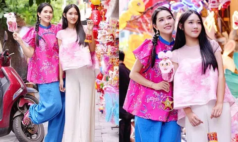 Bé gái đọ dáng mỹ nhân Hoa hậu Việt Nam nổi bật ở phố đèn lồng Trung thu: 15 tuổi xinh như hoa, cao 1m7