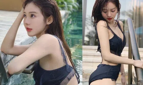 Bà mẹ mặc bikini khoe dáng nõn nà ở bể bơi, nhìn sang cô con gái còn giật mình hơn