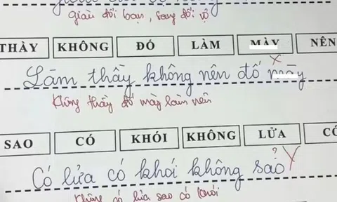Cô giáo yêu cầu điền câu thành ngữ "giàu đổi...", “không thầy…”, học sinh tiểu học đưa ra loạt đáp án khiến cõi mạng bàn tán
