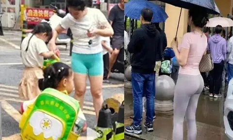 Bà mẹ mặc quần yoga bó sát đến trường đón con hút 5 triệu lượt xem, gây tranh cãi MXH