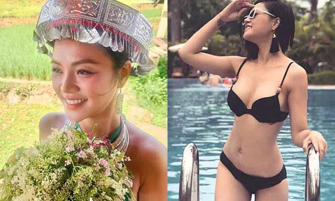 Cô bé Hà Nội xinh xắn lớn lên thi Hoa hậu Việt Nam, giờ "cả nước biết mặt", là mẹ đơn thân giàu xinh bốc lửa