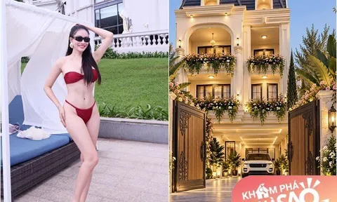 "Choáng ngợp" cơ ngơi khủng đang xây của nàng Á hậu nóng bỏng quê Tây Ninh: Biệt thự 3 tầng bề thế, rộng tới 500m2