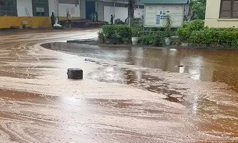 Bể chứa ở nhà máy đường bị sét đánh, 2.000 tấn mật mía tràn ra ngoài