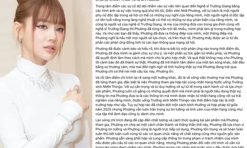 Nhã Phương chính thức lên tiếng về ồn ào quảng cáo sản phẩm "nước uống trường sinh"